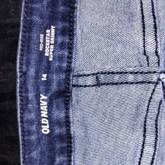 Old Navy Mid Rise Rockstar Super Skinny Jeans Size 14 Pre Owned Like New - Picture 5 of 5